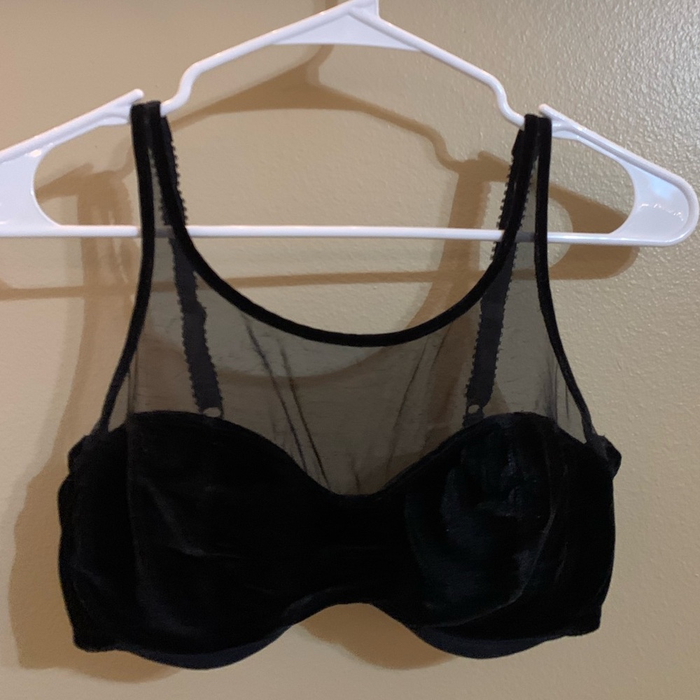 Lace and Mesh High Neck Bralette